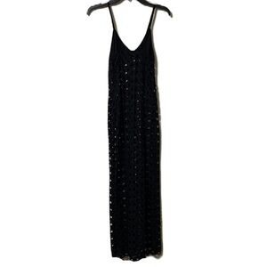 Women’s Beach Wear Maxi Cover Up, Long Split on one side, Black, Size One Size